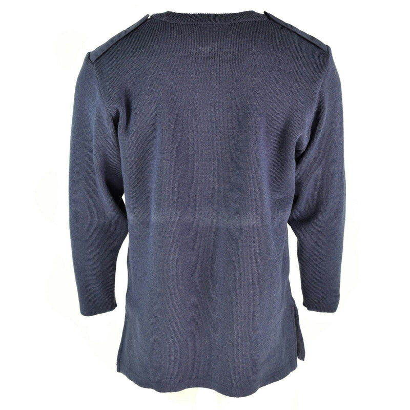 Oryginalny brytyjska armia kardigan lotniczy RAF Women's Sweater wełniany Blue Grey