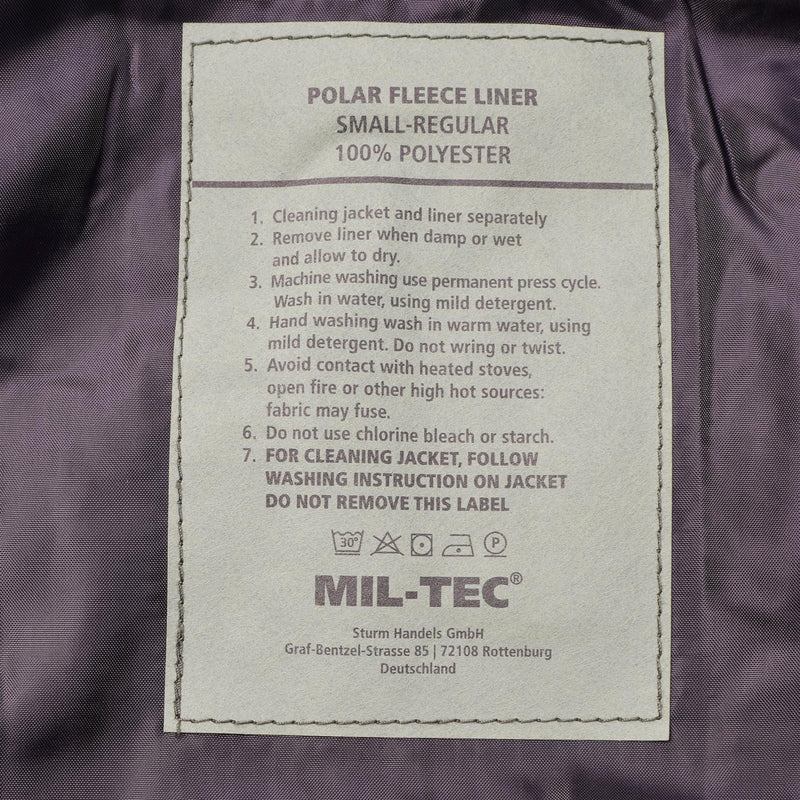 Marka MIL-TEC PARKA W Winter Liner ciepła czarna kurtka Wodoodporna menu deszczowy