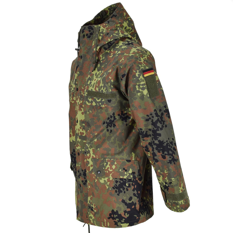 Marka MIL-TEC niemiecka kurtka polowa goretex flecklern camo wodoodporny deszcz