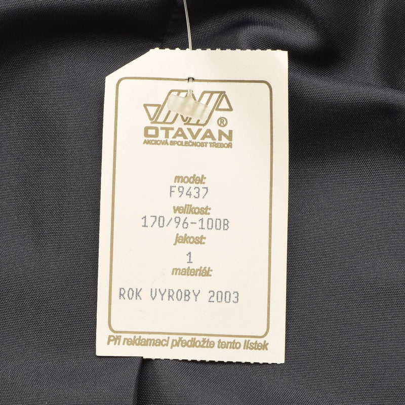 Oryginalna czeska wojskowa błękitna kurtka bluzki złote guziki Casual Army Blouson Nowy