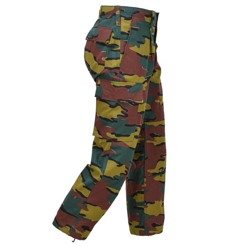 Oryginalne belgijskie spodnie bojowe armii bojowe Ripstop Jigsaw Camouflage Spodery Nowe