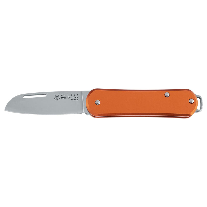 Fox Knives vulpis FX-VP108 lub składany kieszonkowy nóż ze stali nierdzewnej N690CO Orange