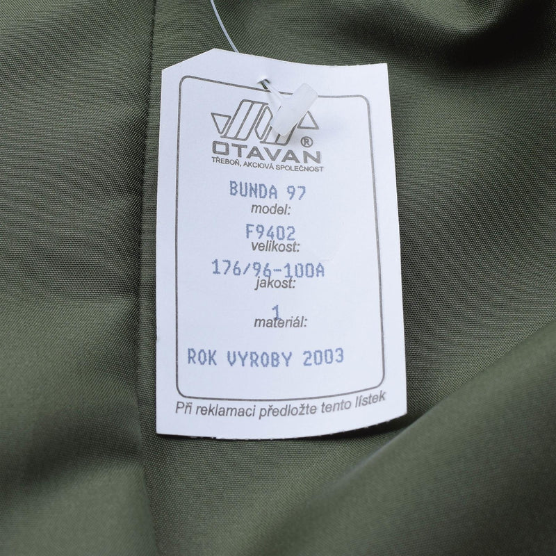 Oryginalna czeska wojskowa kurtka bluzki oddziały polowe Casual Army Olive Blouson Nowy