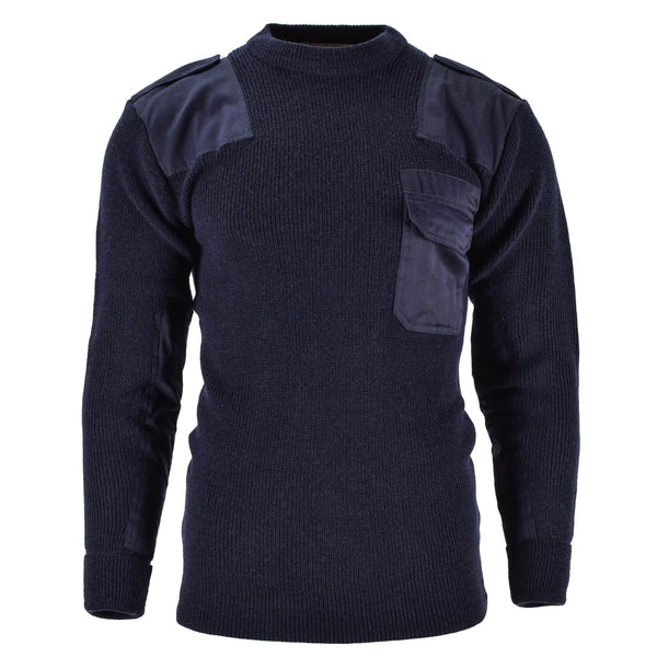 Mil-Tec marka Sweater Niemiecki pullover komandos jumper granatowy wełna sweter