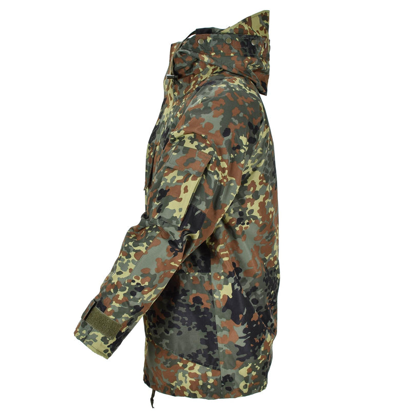 MIL-TEC Niemiecka armia niemiecka w liniowcu Goretex Camo Flecklerph Waterproof Men Kurtka