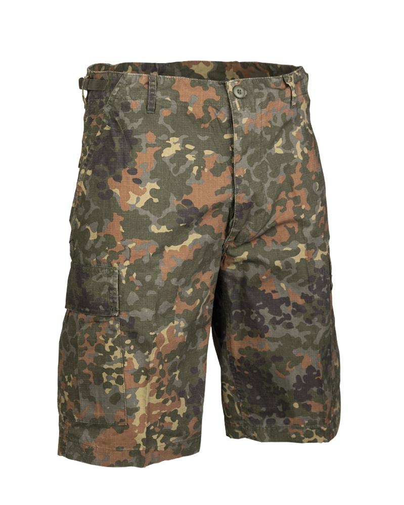 Marka MIL-TEC w stylu wojskowym Stanów Zjednoczonych wstępnie prania Flecklecktarn Camo Ripstop Field Field Shorts