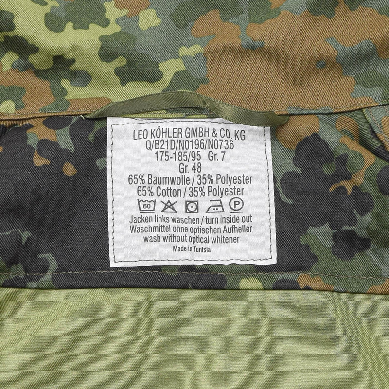 Leo Kohler Taktyczne koszule wojskowe Flecklektarn Camuflage Light Combat Kurtka BW