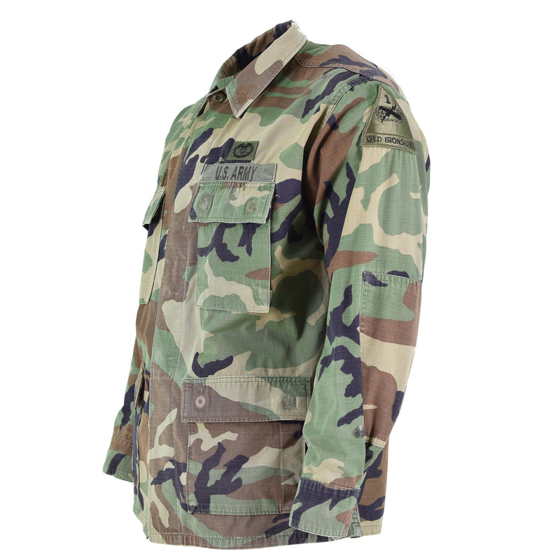 Oryginalna amerykańska kurtka wojskowa Ripstop Woodland Camouflage BDU Troops