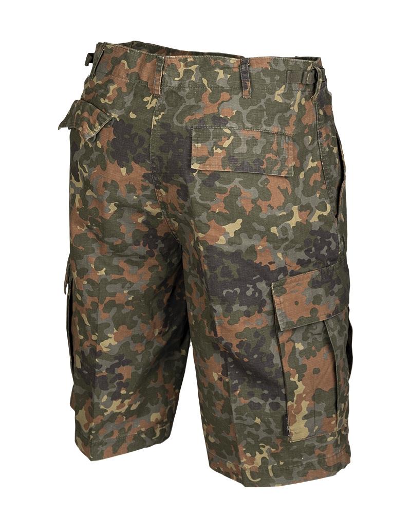 Marka MIL-TEC w stylu wojskowym Stanów Zjednoczonych wstępnie prania Flecklecktarn Camo Ripstop Field Field Shorts