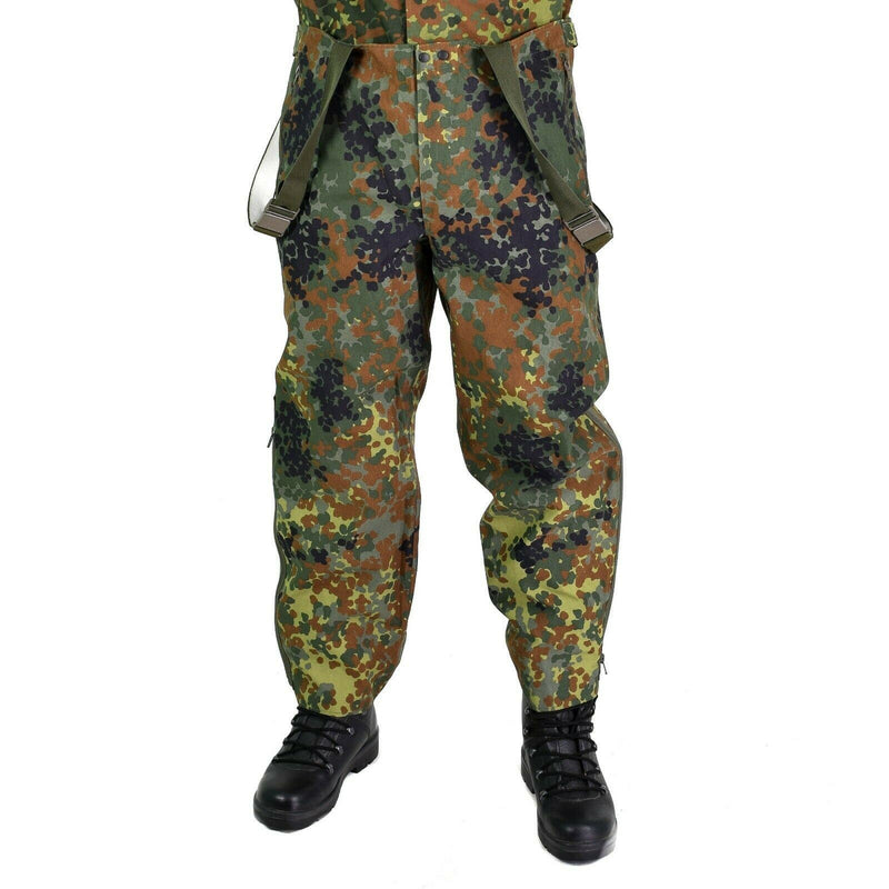 Oryginalne spodnie niemieckie spodnie armii niemieckiej Goretex Bib n Brace Flecktarn