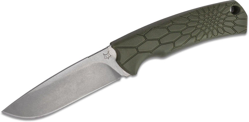 Fox Knives Brand Włochy Core Vox Stax Blade Nóż, ponieważ stalowa zielona oliwka