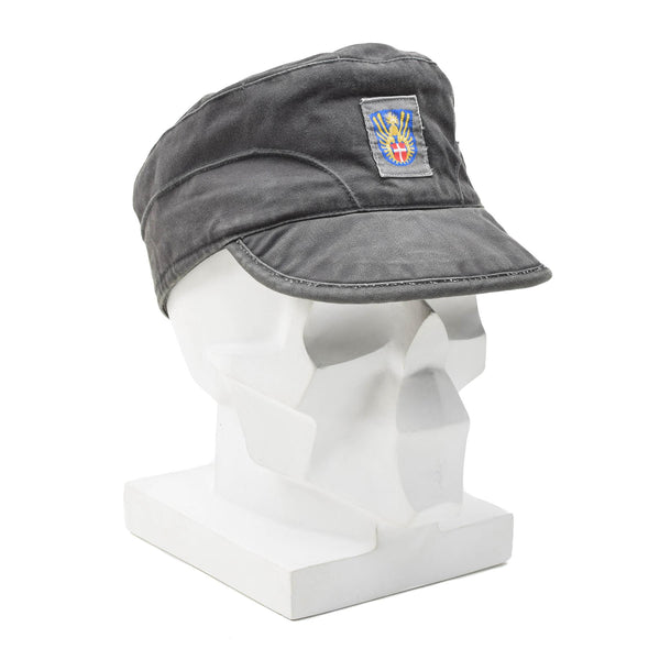 Oryginalny duńska czapka Visor Cap Lekkie, składane nauszniki Vintage Hat Grey