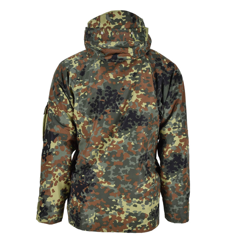 MIL-TEC Niemiecka armia niemiecka w liniowcu Goretex Camo Flecklerph Waterproof Men Kurtka