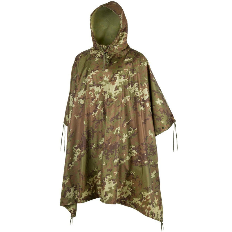 Marka MIL-TEC Vegetato Camo Wojskowy styl Poncho Waterproof Ripstop Lightweight