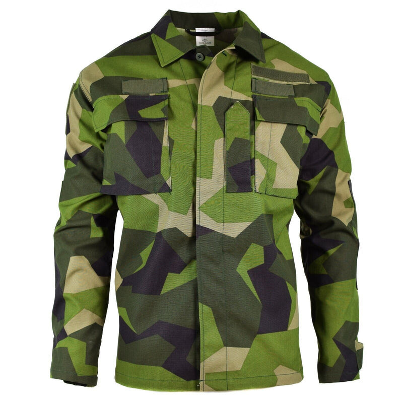 Oryginalna szwedzka armia M90 Splinter Camouflage Field Field Shirt Nowa nowa