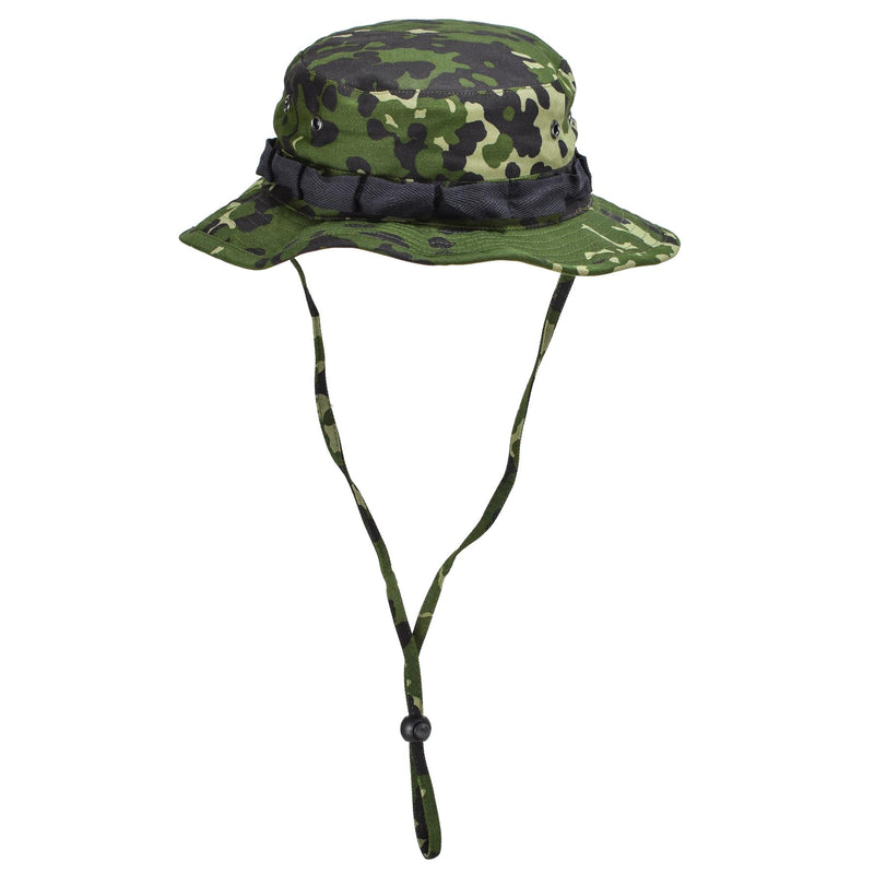 Oryginalny duński wojskowy M84 Camo Boonie Hat Summer Tropical Cap Wide Brim Nowy