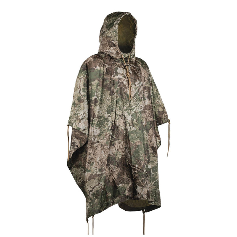 Mil-Tec Poncho Camouflage Pvc Coated Wodoodporne z kapturem Ripstop Lightweight Namiot