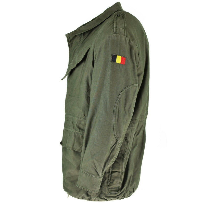 Oryginalna belgijska kurtka polowa M64 Wojskowy Waterproof Waterproof Parkha Olive Odd