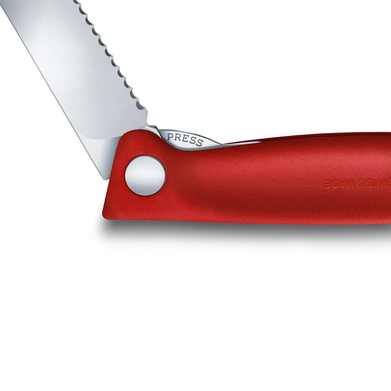 Victorinox Swiss Classic Folding Paring Nóż ze stali nierdzewnej Czerwony