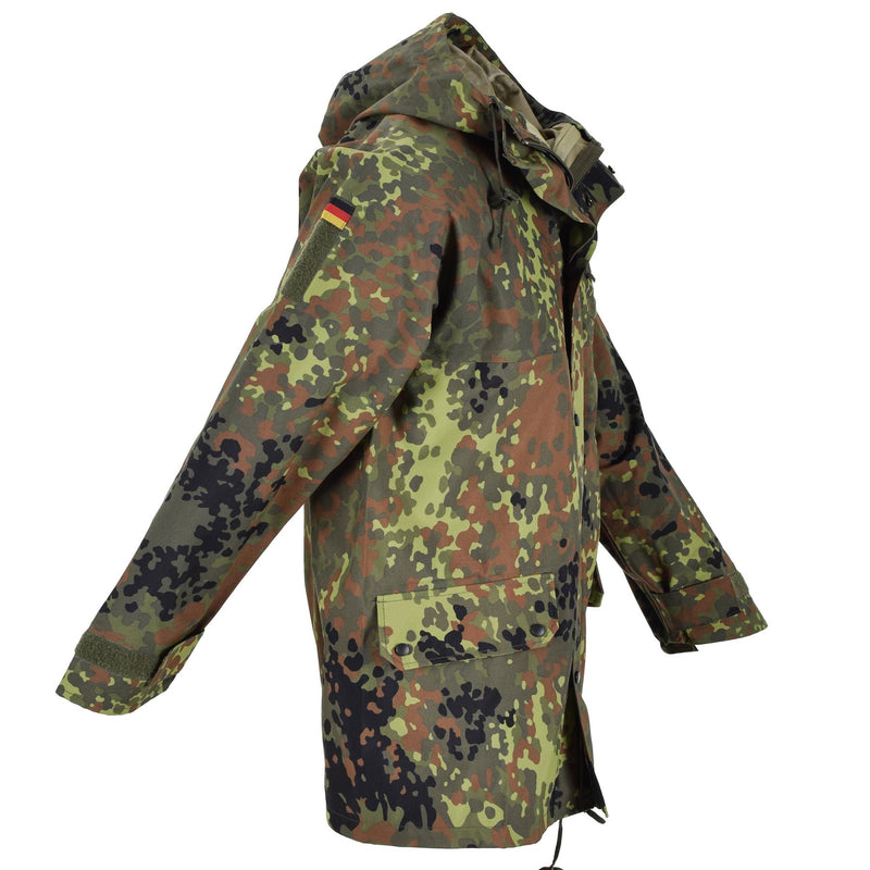 Marka MIL-TEC niemiecka kurtka polowa goretex flecklern camo wodoodporny deszcz