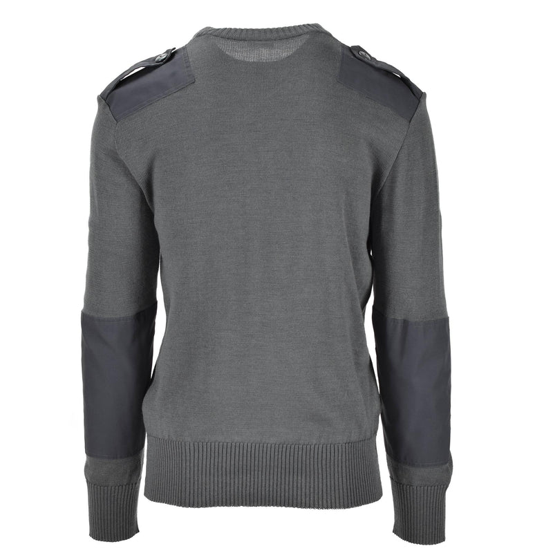 Oryginalny austriacki skocznia pullover jumper grey wełna wełniana dekolt Nowy