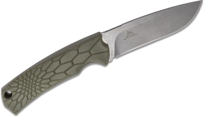 Fox Knives Brand Włochy Core Vox Stax Blade Nóż, ponieważ stalowa zielona oliwka