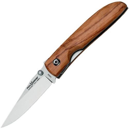 Fox Knives marka Włochy Składanie noża ze stali nierdzewnej 440C Olive Drewno