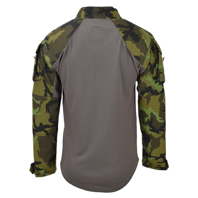 Oryginalne czeskie armia taktyczna koszule bojowe UBAC Woodland Camo Long Rleeve Nowe