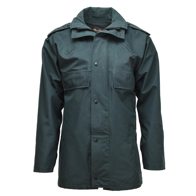 Oryginalny brytyjski mundur policji Anorak Waterproof Parbe Raincoat Bez opinii zieleni