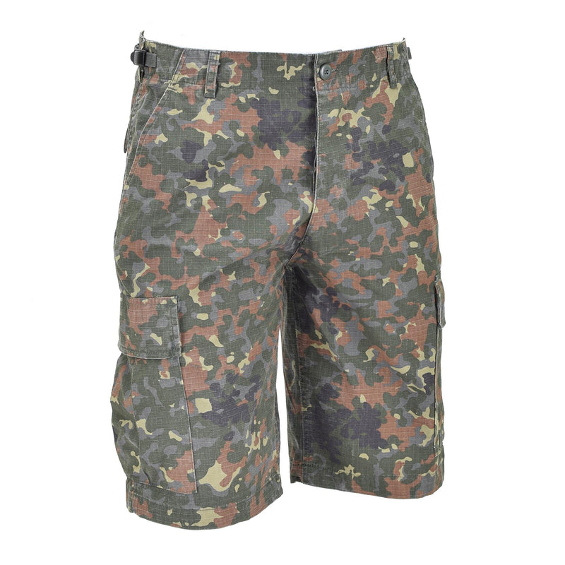 Marka MIL-TEC w stylu wojskowym Stanów Zjednoczonych wstępnie prania Flecklecktarn Camo Ripstop Field Field Shorts