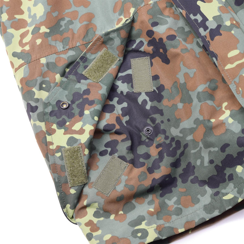 MIL-TEC Niemiecka armia niemiecka w liniowcu Goretex Camo Flecklerph Waterproof Men Kurtka