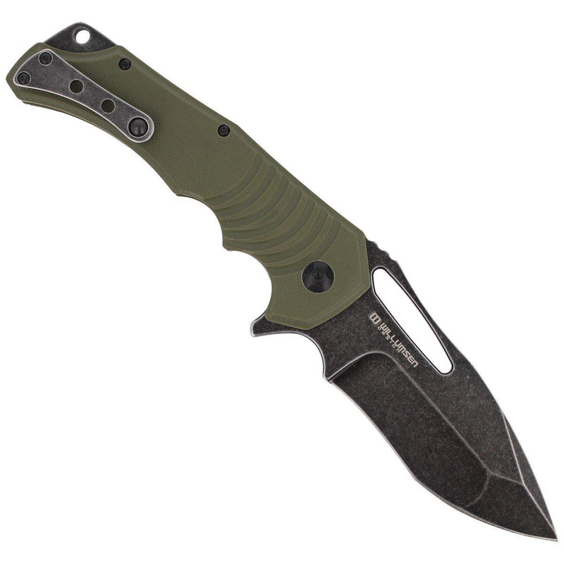 Fox Knives Hugin Pocket Knife Green G10 Rączka 440C Stalowa krawędź czarne ostrze