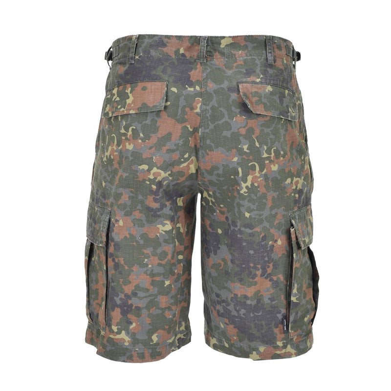 Marka MIL-TEC w stylu wojskowym Stanów Zjednoczonych wstępnie prania Flecklecktarn Camo Ripstop Field Field Shorts