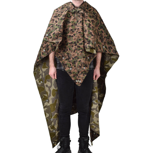 Oryginalny austriacki armia grochu kropka camo camo poncho namiot wodny wodoodporny vintage