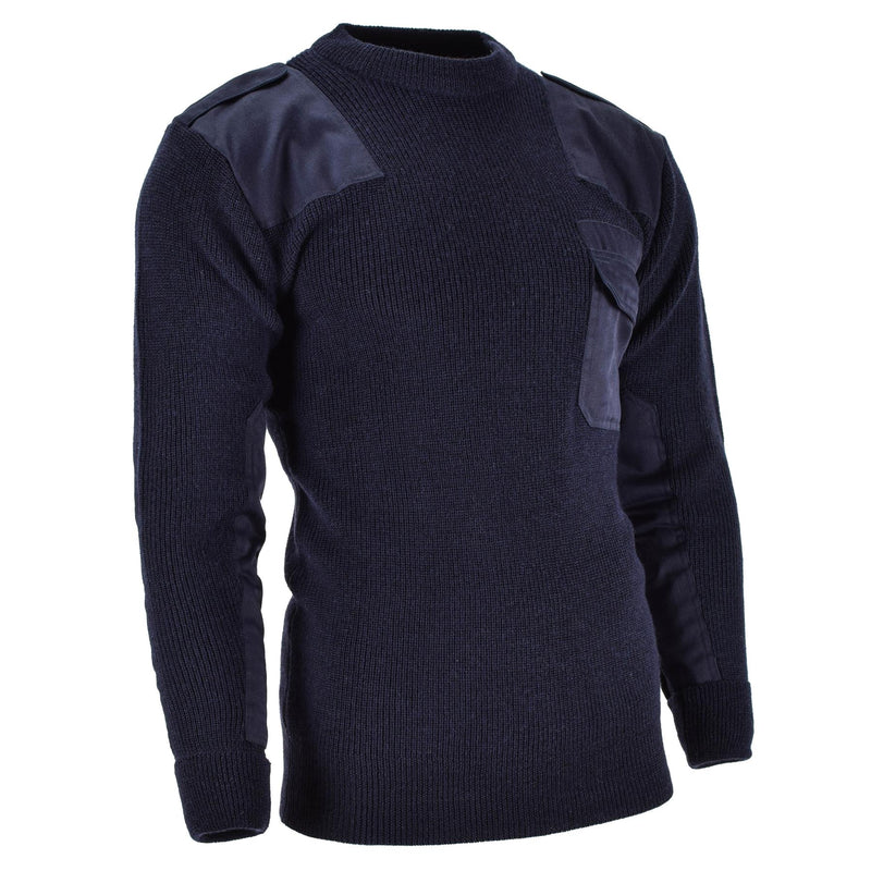 Mil-Tec marka Sweater Niemiecki pullover komandos jumper granatowy wełna sweter