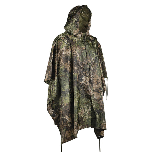 Mil-Tec Poncho Camouflage Pvc Coated Wodoodporne z kapturem Ripstop Lightweight Namiot