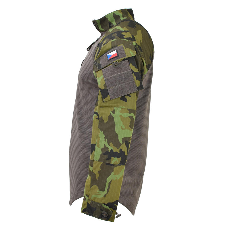 Oryginalne czeskie armia taktyczna koszule bojowe UBAC Woodland Camo Long Rleeve Nowe