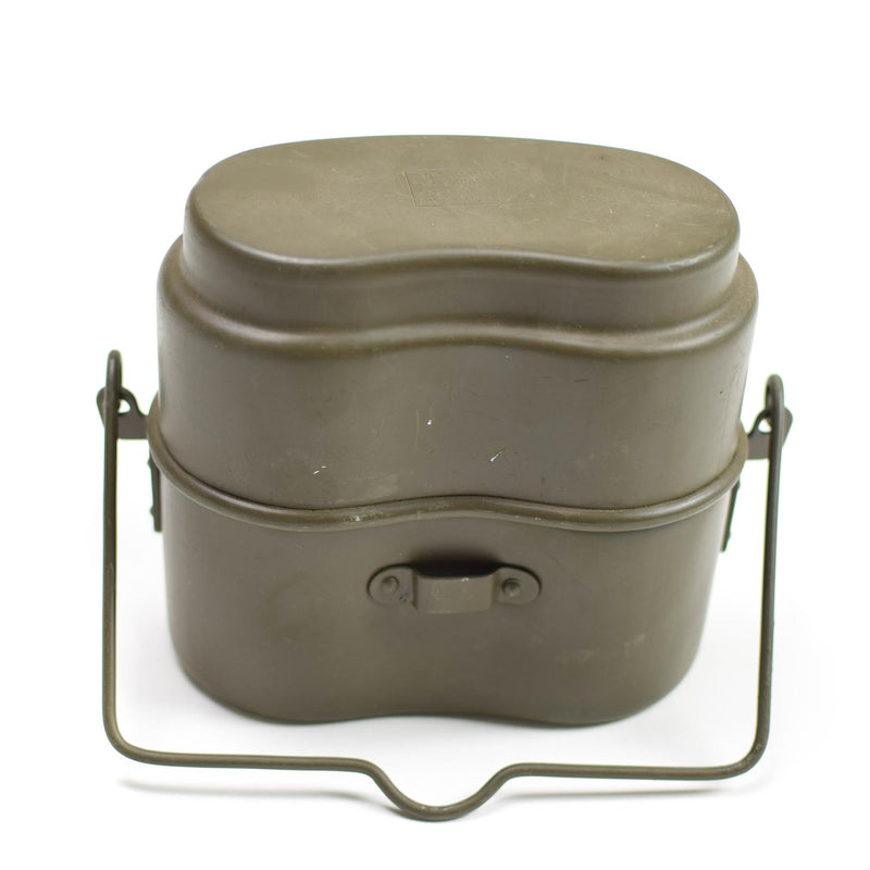 Oryginalny Polski zestaw bałaganu Aluminium Wojskowy Bowler Pot Picien Camping Olive