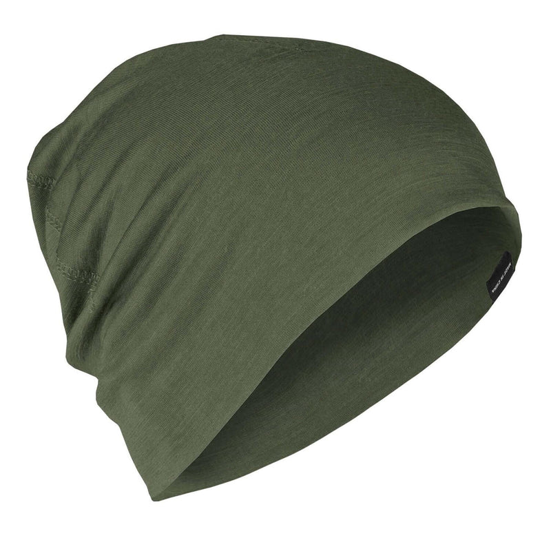 A.Blochl Merino Wool Beanie Sports Turing Headwear Oddychający czapka oliwka