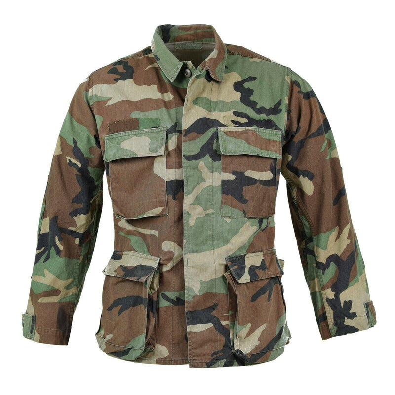 Oryginalna amerykańska kurtka wojskowa Ripstop Woodland Camouflage BDU Troops