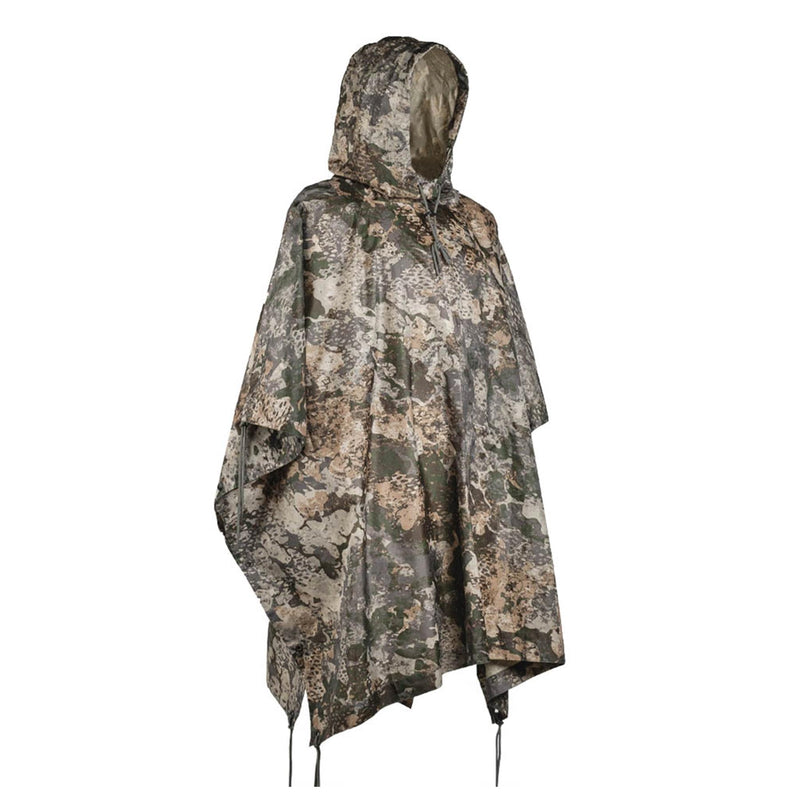 Mil-Tec Poncho Camouflage Pvc Coated Wodoodporne z kapturem Ripstop Lightweight Namiot