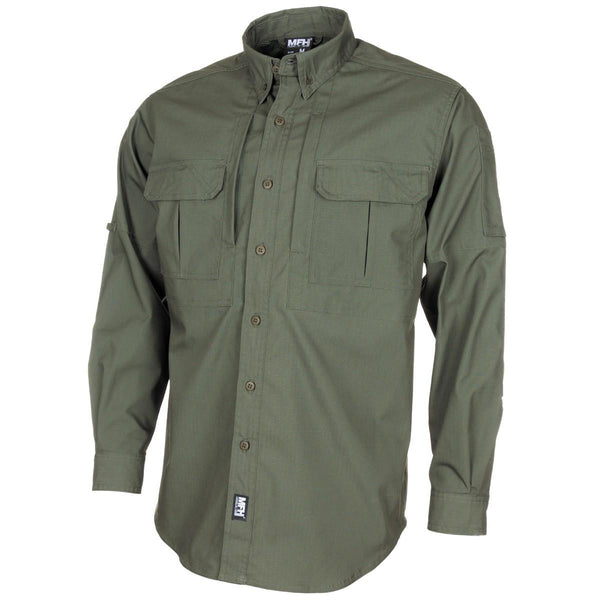 MFH Brand Army Style Style Tactical Tabirty powlekane Teflon Ripstop Lightweight Olive BDU