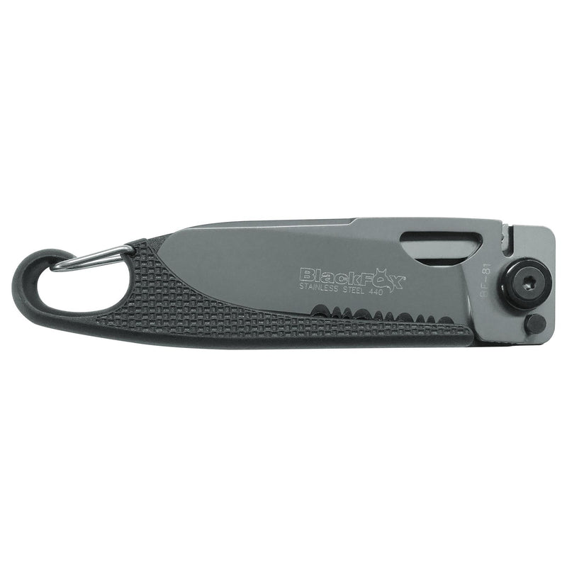 Fox Knives BF-81 Karabiner Karabiner częściowo ząbkowane AISI 440A Blade