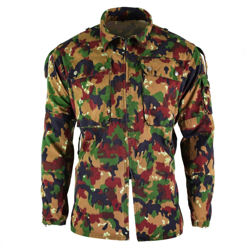 Oryginalna szwajcarska kurtka armii M83 Field Field Alpenflage Camo Kurtka