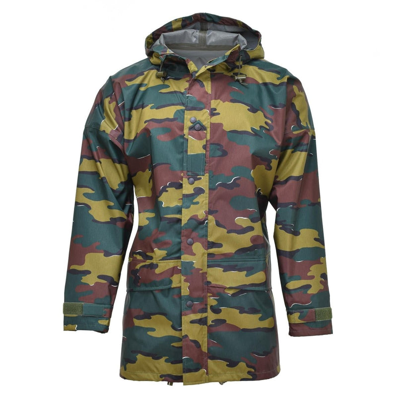 Oryginalna belgijska armia wodoodporna Goretex Seyntex Jacket Jigsaw z kapturem parka nowa