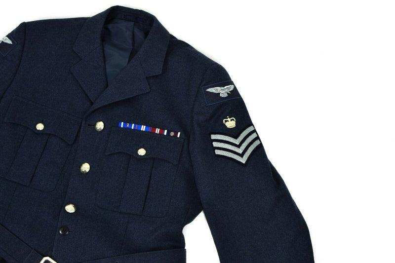 Prawdziwy brytyjska wojskowa kurtka formalna Air Force RAF Blue Wojska NOWOŚĆ