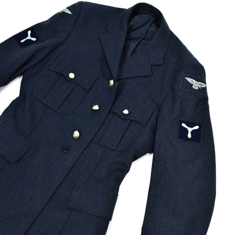 Prawdziwy brytyjska wojskowa kurtka formalna Air Force RAF Blue Wojska NOWOŚĆ