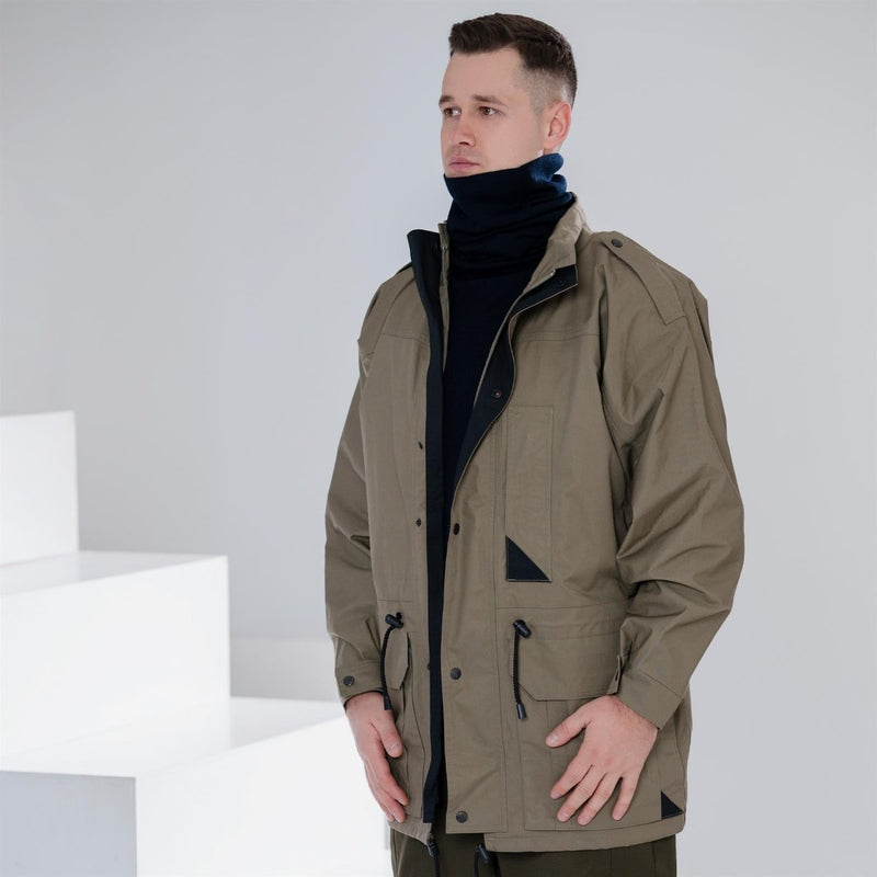 Oryginalna holenderska armia para z liniowcem OD Green Coat Men Oficer kurtka Khaki Nowa