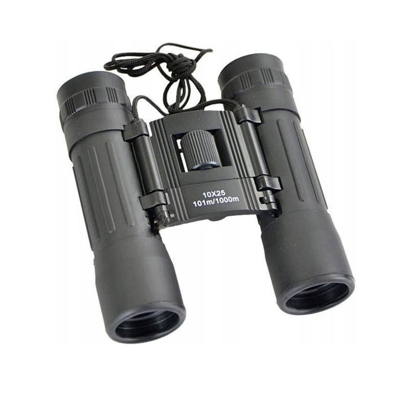 MIL-TEC Collapsible Binocular 10x25 Clear View Protective Nylon Bag Black