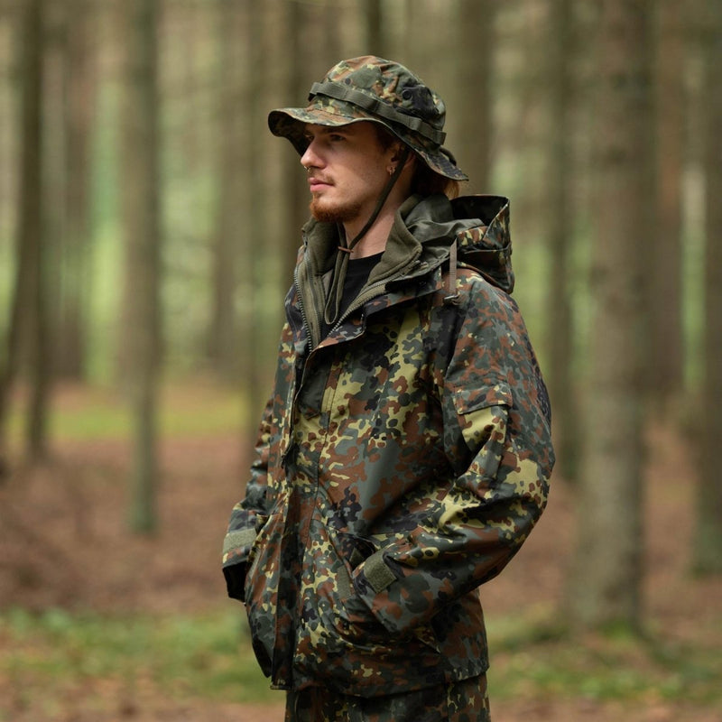 MIL-TEC Niemiecka armia niemiecka w liniowcu Goretex Camo Flecklerph Waterproof Men Kurtka